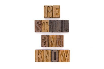 Wall Mural - Be Still and Know That I Am God - A quote from the Bible
