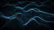 Futuristic blue neural network rendered with DOF