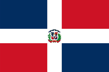 Wall Mural - Official vector flag of Dominican Republic