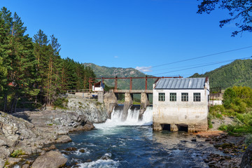 Old hydroelectric power station. Chemal, Altai Republic, Russia