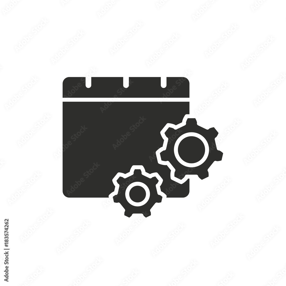 Settings calendar vector icon.