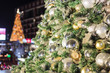 christmas ball and light decoraion on tree