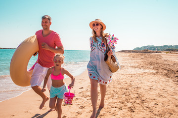 Canvas Print - Familie im Urlaub