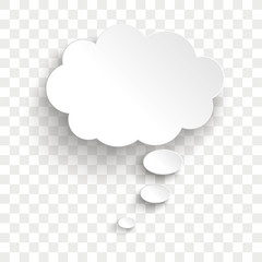 Wall Mural - white thought bubble cloud transparent