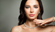 © millaf (Nemchinova) - Beautiful Female Face. Young Woman with Perfect Diamond Jewelry