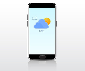 Wall Mural - Mobile Weather Application