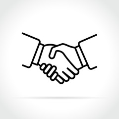 Canvas Print - handshake icon on white background