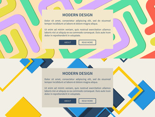 Wall Mural - Modern Design Web Pages Set Vector Illustration