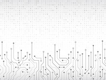 High-tech Technology Background Texture. Circuit Board Vector Illustration.