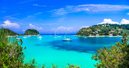 Wall Mural - Beautiful turquoise bay in Lakka. Paxos. Ionian islands