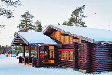 Wall Mural - Santa Claus Post Office at Santa Village at sunset