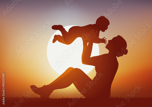 Mere Enfant Bonheur Aimer Jouer Bebe Amour Coucher De Soleil Embrasser Bonheur Stock Vector Adobe Stock Mere Enfant Bonheur Aimer Jouer Bebe Amour Coucher De Soleil Embrasser Bonheur Stock Vector Adobe Stock