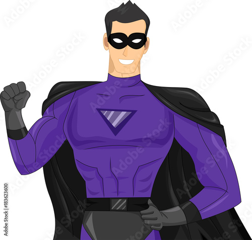 Fotografía Man Super Hero Illustration
