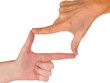 © unclepodger - Hands making frame gesture on white background