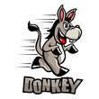Funny donkey mascot
