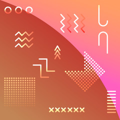 Wall Mural - trendy geometric background with modern gradients. vector art
