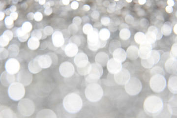 Wall Mural - White bokeh abstract light background