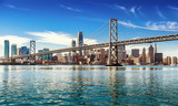Fototapeta  - Downtown San Francisco and Oakland Bay Bridge on sunny day
