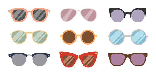 fashion sunglasses accessory sun glasses spectacles plastic frame goggles modern eyeglasses vector i