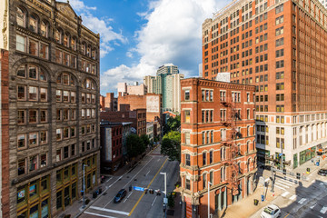 Wall Mural - Downtown Culrural District next to Allegheny Landing in Pittsburgh, Pennsylvania