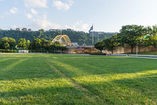 Point State Park In Downtown Pittsburgh, Pennsylvania Next To The Fountain