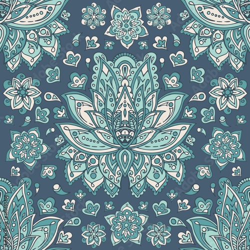 Fotografía Vector illustration Indian hand drawn hamsa symbol