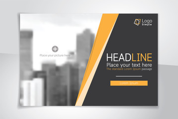 Wall Mural - horizontal vector background template for page covers, flyers, leaflets and advertising billboards