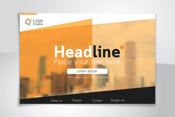 Wall Mural - horizontal vector background template for page covers, flyers, leaflets and advertising billboards