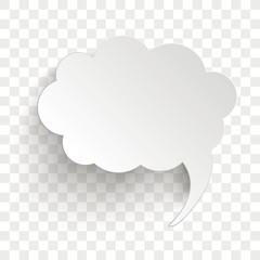 Wall Mural - white speech bubble cloud transparent