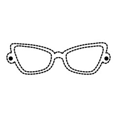 Sticker - fashion eyeglasses isolated icon vector illustration design