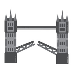 Sticker - london tower bridge united kingdom landmark vector illustration