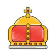 british crown of queen monarchy classic majestic vector illustration