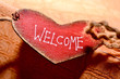 © Veronika Kovalenko - Welcome sign greeting the guests of the house on the Christmas eve