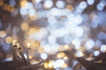 Wall Mural - bokeh night light with small LED light for Decorative lights in festivals
