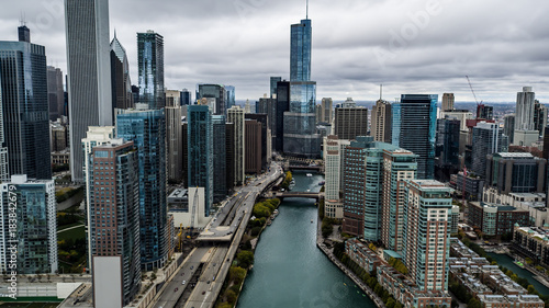 Obraz na płótnie Antenowe panoramę miasta