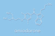 © molekuul.be - Amiodarone antiarrhythmic drug molecule. Skeletal formula.