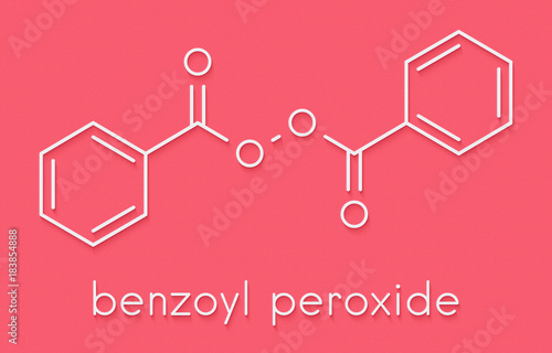 Benzoyl Peroxide Acne Treatment Drug Molecule Also Used To Dye Hair And Whiten Teeth Bleaching Skeletal Formula Stock Illustration Adobe Stock