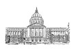 © dhanu3182 - Sketch of San Francisco City Hall, California, USA in vector illustration.