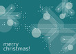 © finecki - Weihnachtsbaum mit Kugeln, Grafik, Weihnachtsgruß, geometrische Formen, englisch