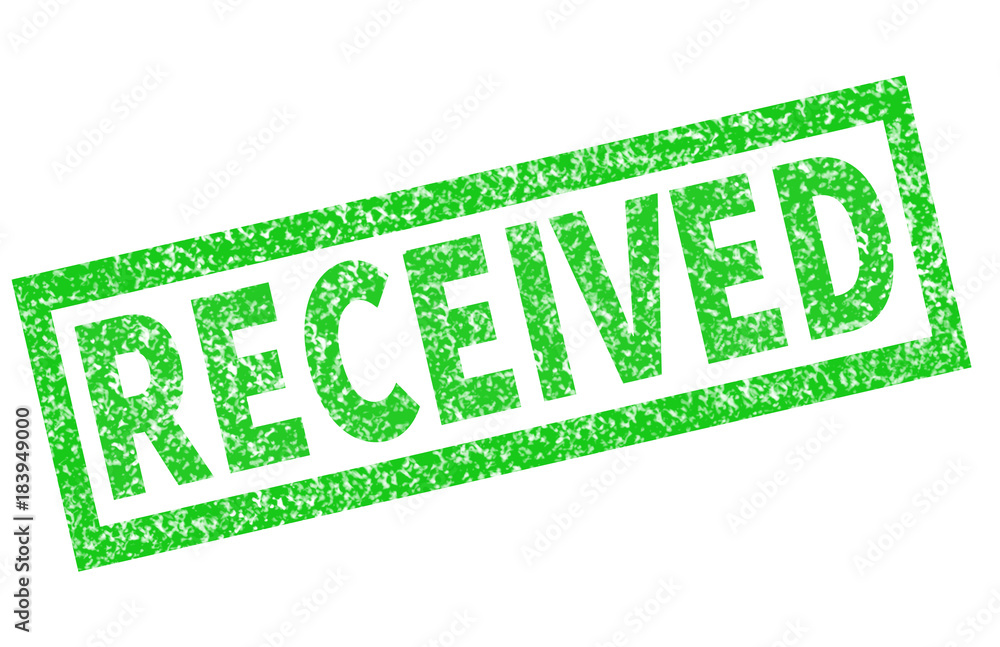 grunge received rubber stamp on white background. received stamp sign ...