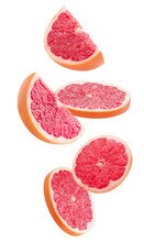 Grapefruits Isolated On A White Background
