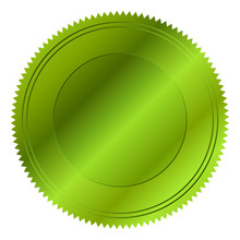 Vector Illustration Of Green Seal