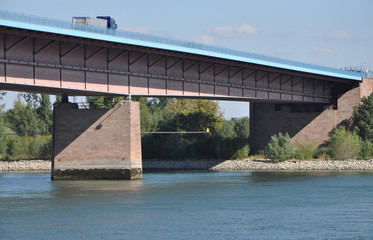 Canvas Print - Theodor-Heuss-Brücke zwischen Mainz und Wiesbaden