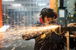 © Jetta Productions/Stocksy - Sparks fly in a factory