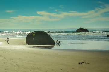 Hug Point Beach State Park, Cannon Beach, Oregon, USA. Pacific Coast