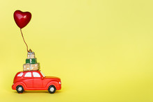 Car With Hearts Ornaments