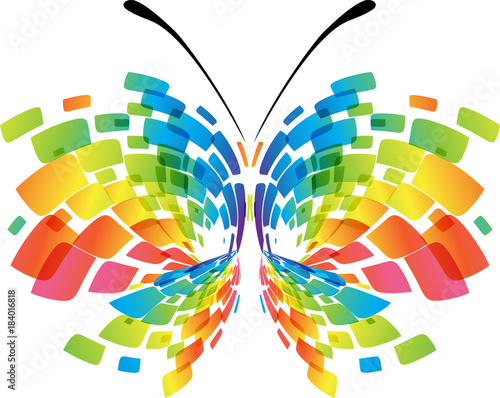 Abstract colorful butterfly