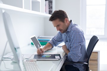 Man working at desk