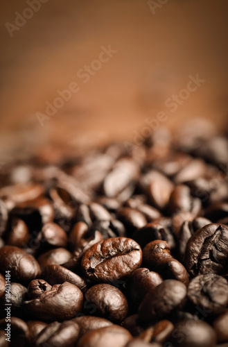 Fotomural roasted coffee beans, can be used as a background