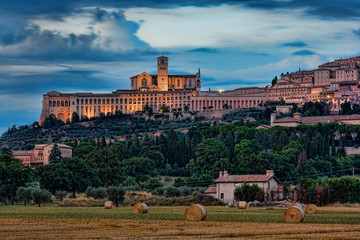 Assisi at night, Italy